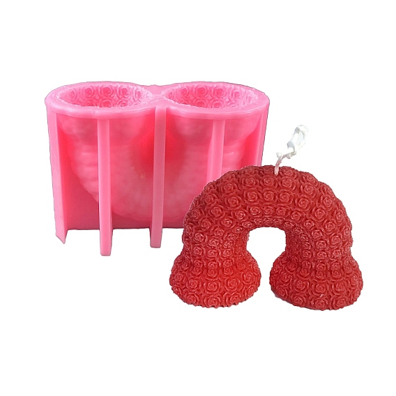 Valentine's Day 3D Rose Arch DIY Silicone Candle Molds, Aromatherapy Candle Moulds, Scented Candle Making Molds