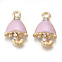 Pendentifs en alliage, sans cadmium et sans plomb, avec l'émail et strass, parapluie, or et de lumière, cristal