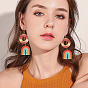 SUPERFINDINGS DIY 6 Pairs Polymer Clay Dangle Earring Kits, Including Circular Arch & Donut Pendants, Brass Earring Hooks & Jump Rings