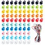 Plastic Iron Spring Cord Locks, Elastic Cord, with Fibre Outside and Rubber Inside