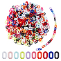 1000Pcs 10 Colors Opaque Acrylic Linking Rings, Quick Link Connectors, for Cable Chains Making, Oval