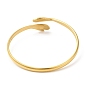 Placage ionique (ip) 304 bracelet à manchette ouverte à double main en acier inoxydable, bijoux pour femmes