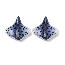 Opaque Resin Cabochons, Manta Ray