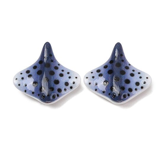 Opaque Resin Cabochons, Manta Ray