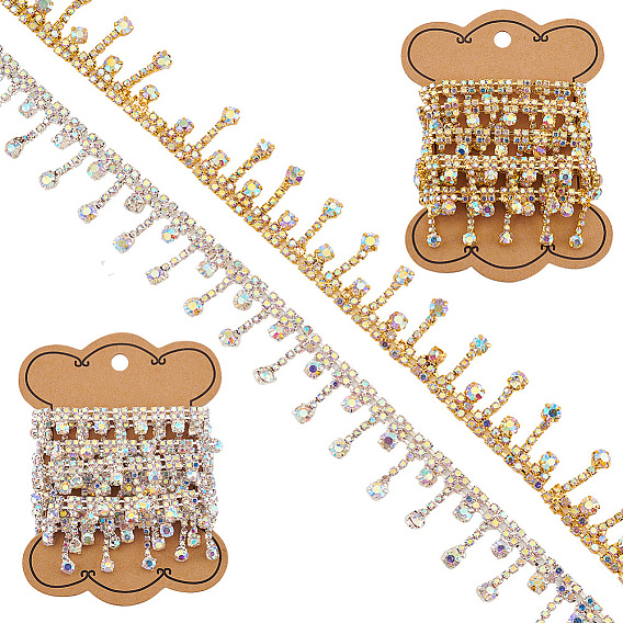 2 ярды 2 цвета кисточки стразы чашки цепи, железные стразовые цепи, для изготовления ювелирных гранатов, несварные