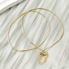 1мм латунные ожерелья-змейки для женщин и мужчин, стойки покрытие, долговечный, без свинца и без кадмия