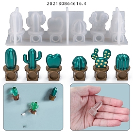 Silicone Decoration Display Molds, Resin Casting Molds, for UV Resin, Epoxy Resin Craft Making, Cactus