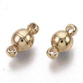 Латунные магнитные застежки с петлями, без никеля , круглые