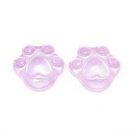 Transparent Resin Cabochons,  with Glitter Powder, Claw