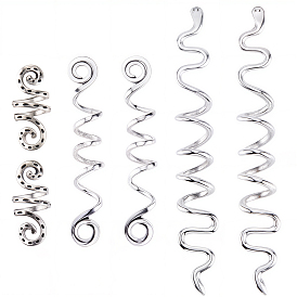 6 шт. 3 стили литые манжеты для волос с завитками, Ужасная катушка, для укладки волос, корона