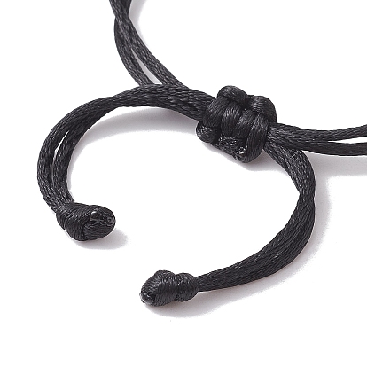 Ensembles réglables de bracelets de perles tressés de fil de nylon, avec des perles en acrylique et en alliage, ballons de sport