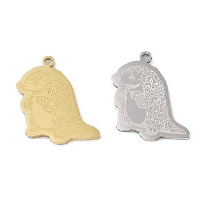 201 Stainless Steel Pendants, Pangolin Charm