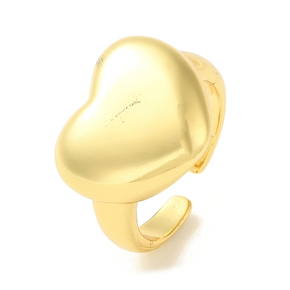 Anillos de latón para puños abiertos, sin cadmio y níque y plomo, corazón