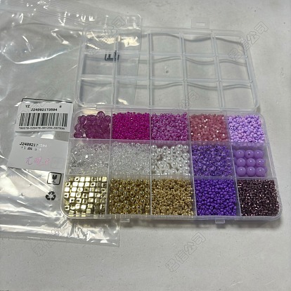 DIY Bohemian Stacked Beads Bracelet Making Findings Kits, including Glass & Acrylic Beads, CCB Plastic Beads