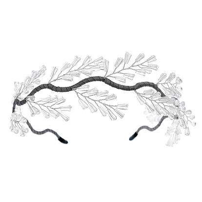Acrylic Rhinestone Hair Bands, Wheat
