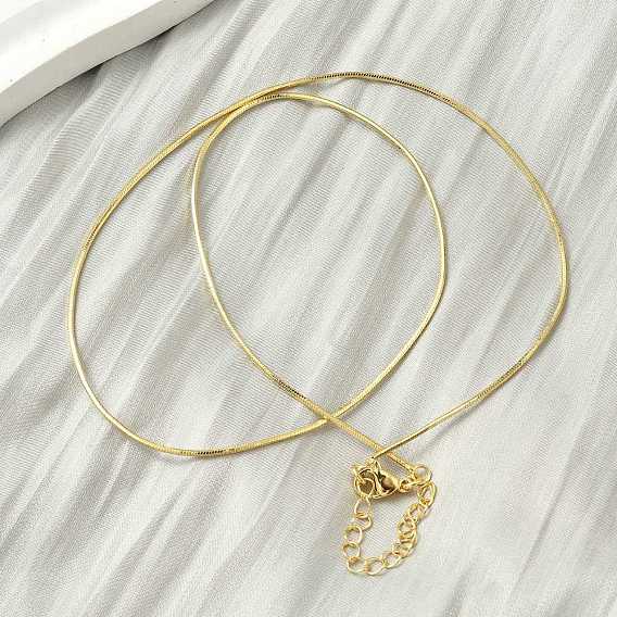 1мм латунные ожерелья-змейки для женщин и мужчин, стойки покрытие, долговечный, без свинца и без кадмия