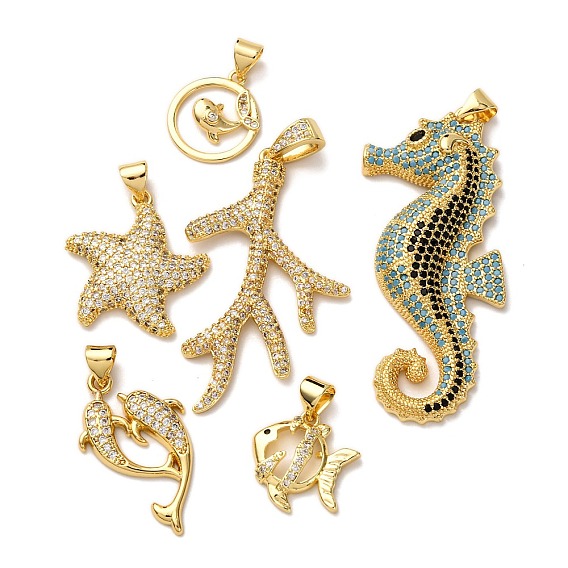 Латунные микро проложить кубического циркония подвески, стойки покрытие, долговечный, без свинца и без кадмия, реальный 18 k позолоченный