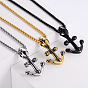 Модные 304 подвески из нержавеющей стали в виде черепа и якоря, панк-хип-хоп ожерелья с индивидуальным стилем