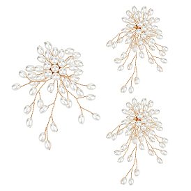 1 шт. броши с цветочным рисунком и имитацией жемчуга, булавки для лацканов одежды из сплава, с 1 парами сережек с цветочным рисунком и имитацией жемчуга