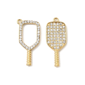 304 подвески из нержавеющей стали с кристаллами и стразами, ракетка, ионное покрытие (ip)