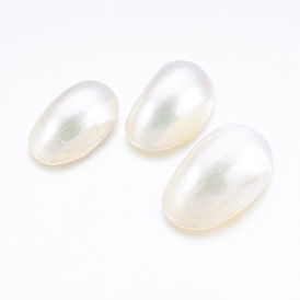 Natural White Shell Mother of Pearl Shell Cabochons, Oval