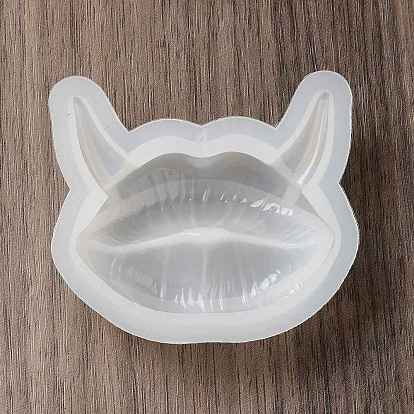 DIY Lip Display Decoration Silicone Molds, Resin Casting Molds, for UV Resin, Epoxy Resin Craft Making
