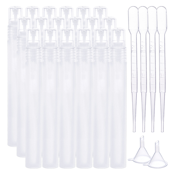 Spray Bottle, Perfume Spray Bottles, Mini Transparent Plastic Funnel Hopper and 2ml Disposable Plastic Dropper