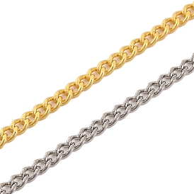 Rack Plating Brass Twisted Chain, Cadmium Free & Lead Free, Unwelded, Long-Lasting Plated