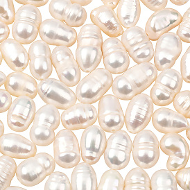 4 бусины из натурального культивированного пресноводного жемчуга, рис