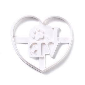Plastic Mold, Cookie Cutters, Cookies Moulds, DIY Biscuit Baking Tool, Heart with Love