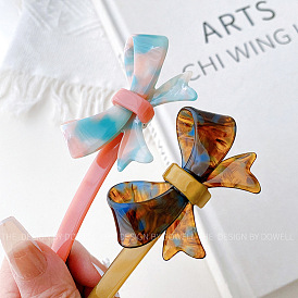 Sweet and Lovely Butterfly Hair Clip with Bow for Girls - Spring Clip