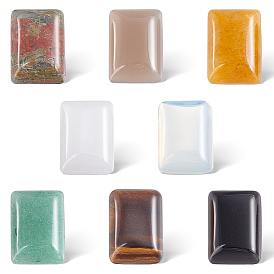 32шт. 8 стили смешанные драгоценные камни кабошоны, прямоугольные