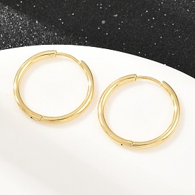 304 Huggie inoxydable en acier boucles d'oreilles