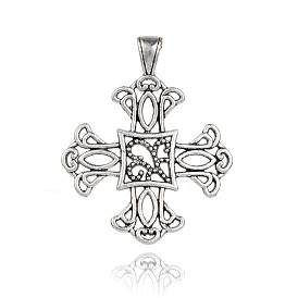 Tibetan Style Alloy Cross Big Pendants