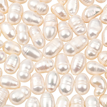 4 бусины из натурального культивированного пресноводного жемчуга, рис