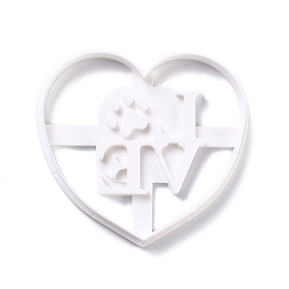 Plastic Mold, Cookie Cutters, Cookies Moulds, DIY Biscuit Baking Tool, Heart with Love