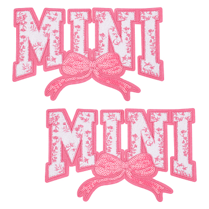 Полиэстер гладить/пришивать заплатки, термоклей, аппликации из ткани, бантом, мини