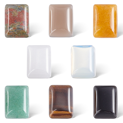 32шт. 8 стили смешанные драгоценные камни кабошоны, прямоугольные