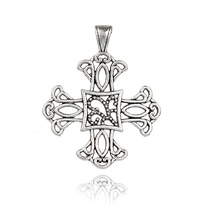 Tibetan Style Alloy Cross Big Pendants