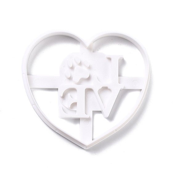Plastic Mold, Cookie Cutters, Cookies Moulds, DIY Biscuit Baking Tool, Heart with Love