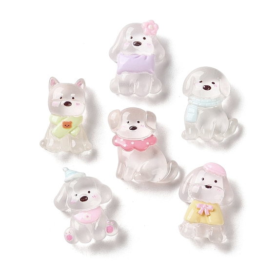 Прозрачные смолы кабошоны, собака