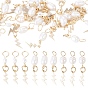 30Pcs 3 Styles Natural Cultured Freshwater Pearl & Brass Pendants, with 304 Stainless Steel Findings