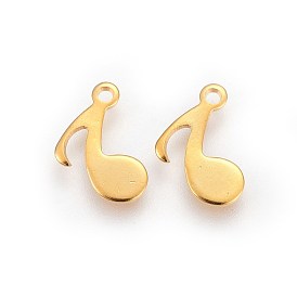 201 Stainless Steel Pendants, Musical Note