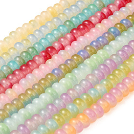 Baking Paint Glass Beads Strands, Rondelle