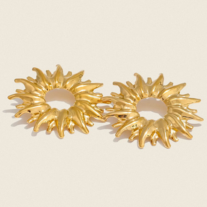 304 полые серьги-гвоздики из нержавеющей стали