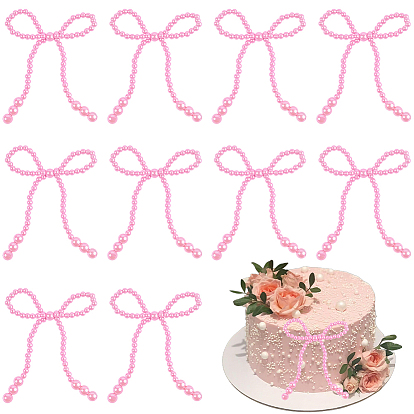12шт. пластиковые бусины, имитирующие жемчуг, для украшения торта, бантом