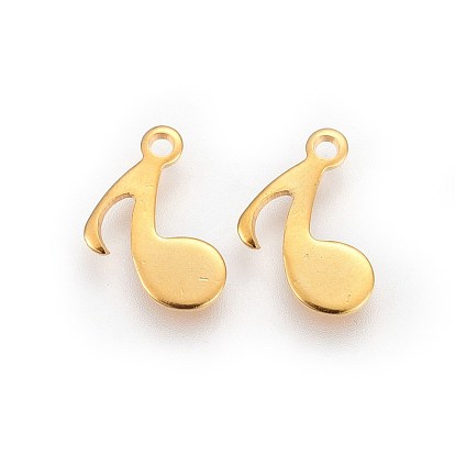 201 Stainless Steel Pendants, Musical Note