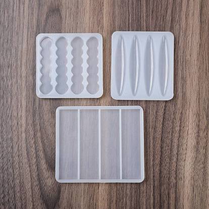 Силиконовые формы для заколок для волос своими руками, формы для литья смолы, для уф-смолы, изготовление ювелирных изделий из эпоксидной смолы, белые