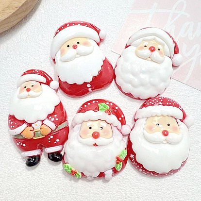 Кабошоны из непрозрачной рождественской смолы, Дед Мороз
