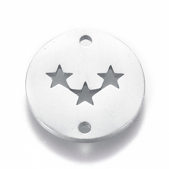 304 соединительные звенья нержавеющие, плоские круглые со звездой